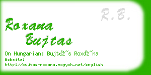 roxana bujtas business card